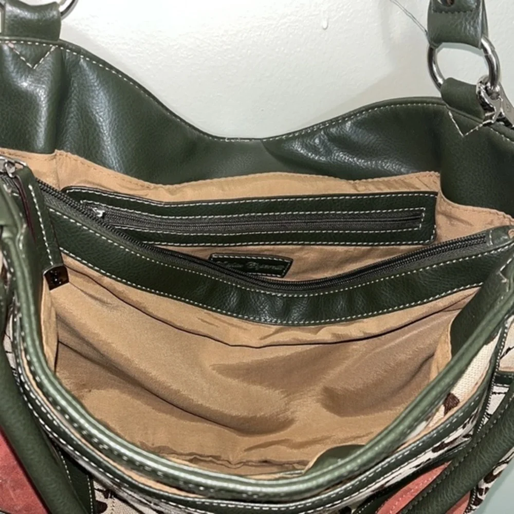 Sophia Caperelli shoulder bag brown tan burgundy